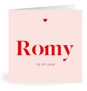 Geboortekaartje naam Romy m3