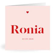 Geboortekaartje naam Ronia m3