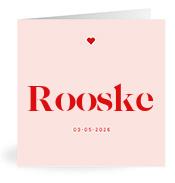 Geboortekaartje naam Rooske m3
