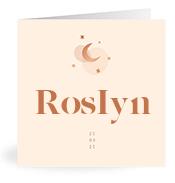 Geboortekaartje naam RosIyn m1