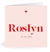 Geboortekaartje naam RosIyn m3