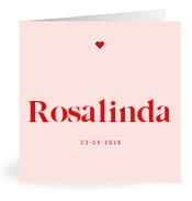 Geboortekaartje naam Rosalinda m3