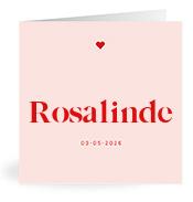 Geboortekaartje naam Rosalinde m3
