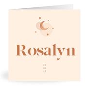 Geboortekaartje naam Rosalyn m1