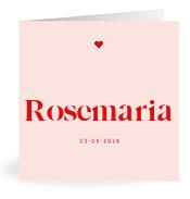 Geboortekaartje naam Rosemaria m3