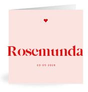 Geboortekaartje naam Rosemunda m3