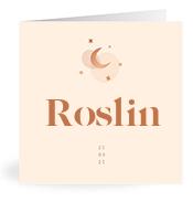 Geboortekaartje naam Roslin m1