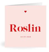 Geboortekaartje naam Roslin m3