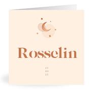 Geboortekaartje naam Rosselin m1
