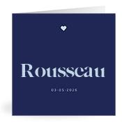 Geboortekaartje naam Rousseau j3
