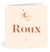 Geboortekaartje naam Roux m1