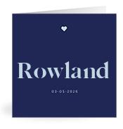 Geboortekaartje naam Rowland j3