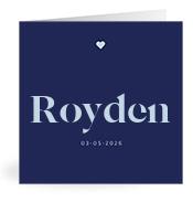 Geboortekaartje naam Royden j3