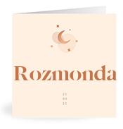 Geboortekaartje naam Rozmonda m1