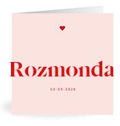 Geboortekaartje naam Rozmonda m3