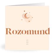 Geboortekaartje naam Rozomund m1