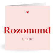 Geboortekaartje naam Rozomund m3