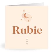 Geboortekaartje naam Rubie m1