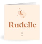 Geboortekaartje naam Rudelle m1