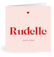 Geboortekaartje naam Rudelle m3