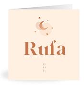 Geboortekaartje naam Rufa m1