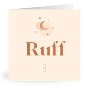 Geboortekaartje naam Ruff m1