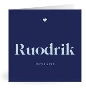 Geboortekaartje naam Ruodrik j3