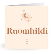 Geboortekaartje naam Ruomhildi m1
