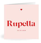 Geboortekaartje naam Rupetta m3
