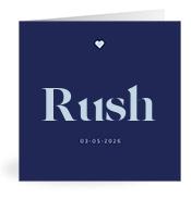 Geboortekaartje naam Rush j3