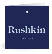 Geboortekaartje naam Rushkin j3