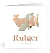 Geboortekaartje naam Rutger j1