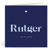 Geboortekaartje naam Rutger j3
