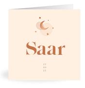 Geboortekaartje naam Saar m1