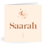 Geboortekaartje naam Saarah m1