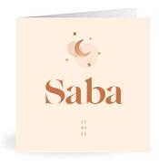 Geboortekaartje naam Saba m1