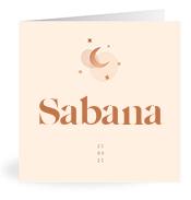 Geboortekaartje naam Sabana m1