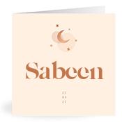 Geboortekaartje naam Sabeen m1