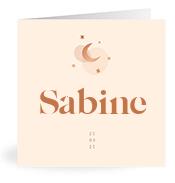 Geboortekaartje naam Sabine m1