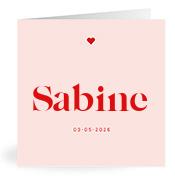 Geboortekaartje naam Sabine m3