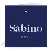 Geboortekaartje naam Sabino j3