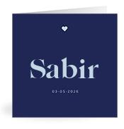 Geboortekaartje naam Sabir j3