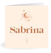 Geboortekaartje naam Sabrina m1