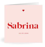 Geboortekaartje naam Sabrina m3