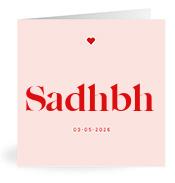 Geboortekaartje naam Sadhbh m3
