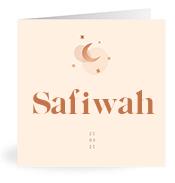 Geboortekaartje naam Safiwah m1