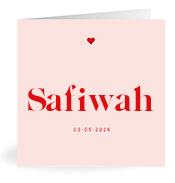 Geboortekaartje naam Safiwah m3