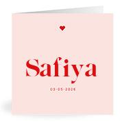 Geboortekaartje naam Safiya m3
