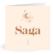 Geboortekaartje naam Saga m1