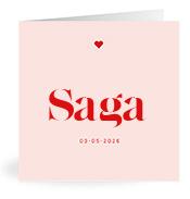 Geboortekaartje naam Saga m3